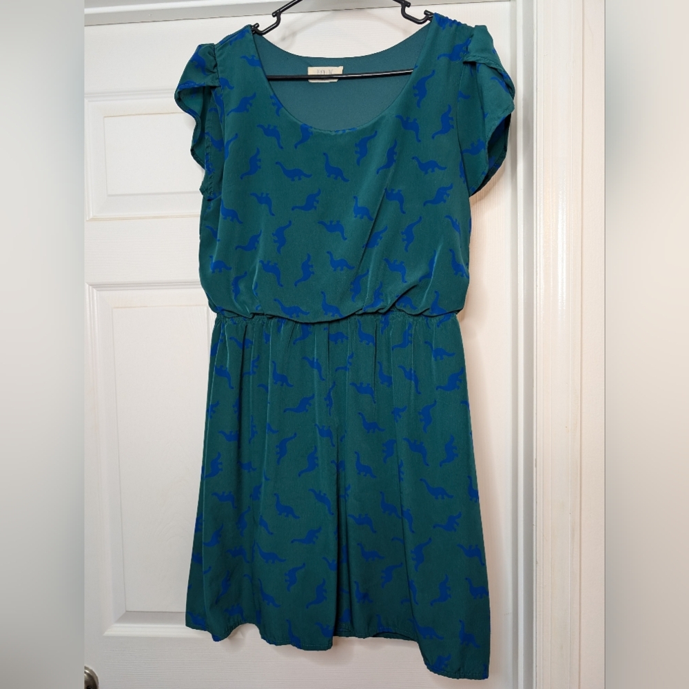 Peach Love California Oh My Gosh Dress from ModCloth in Dinosaur Print